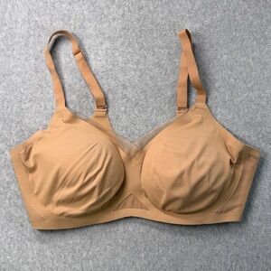 Honeylove Bra Size Large‎ 38B/C Beige Wireless Support Lift Bra Comfort Fit